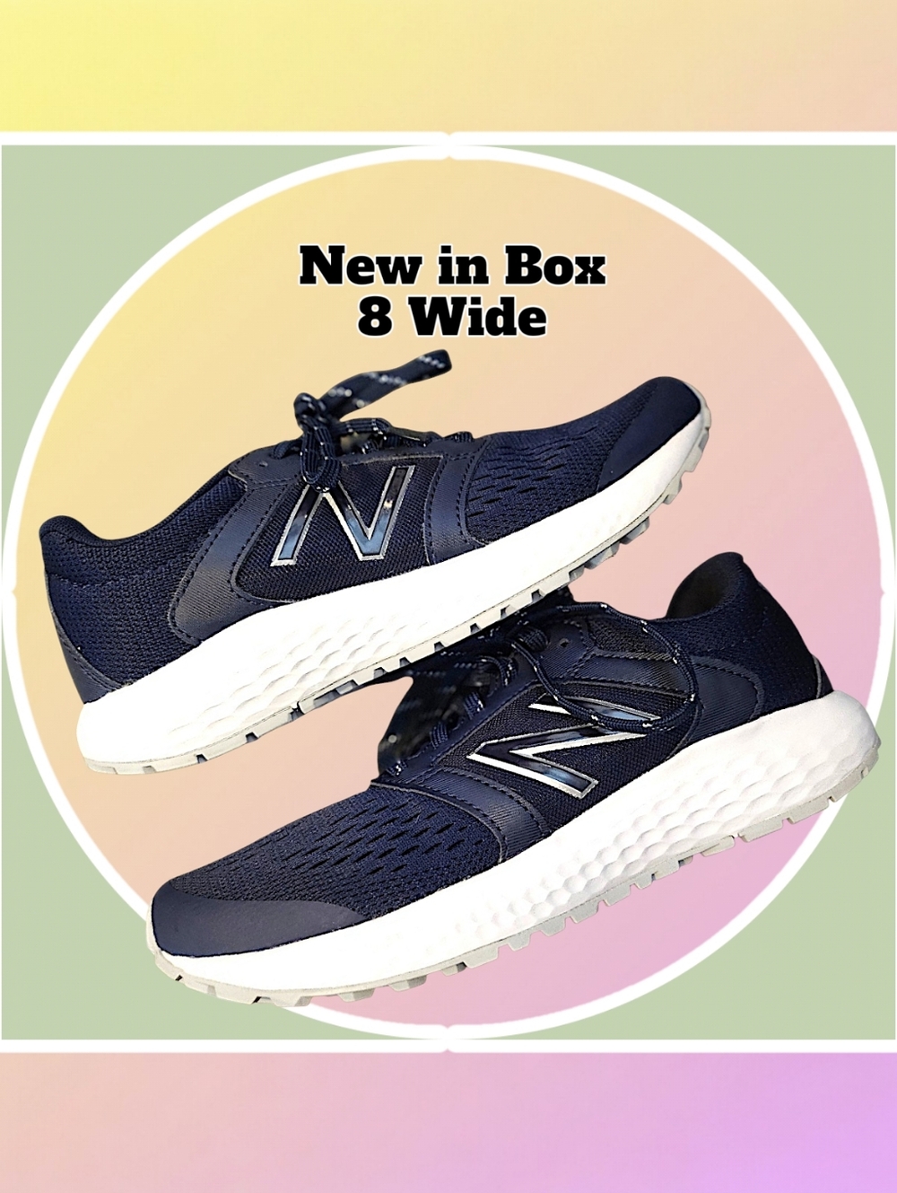 NIB Sz 8W Navy New Balance Women Comfort Ride Sneakers